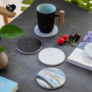 SJJL Đế Lót Ly Gốm Tròn Chịu Nhiệt Trang Trí Bàn Cho Nhà Bếp Thanh Cà Phê Uống Placemats