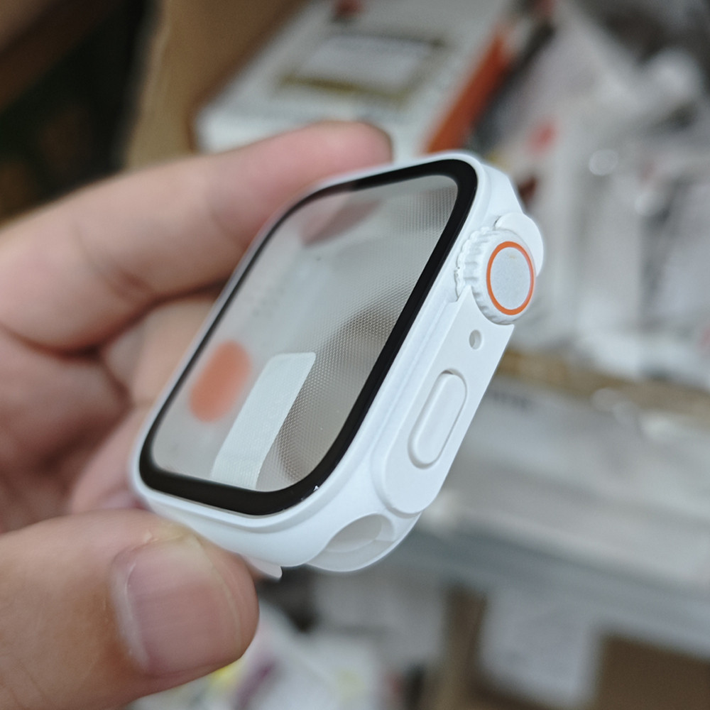 Ốp Bảo Vệ Màn Hình PC Kính Cường Lực Cho Apple Watch 9 8 7 45 / 41mm I Watch Series 5 6 Se 44mm 40mm