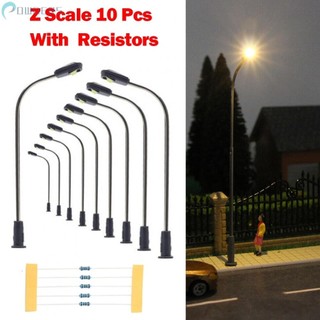 ⭐READY STOCK ⭐Model Light*10 1:200 20mA Height:5.5cm LED Street Light Lamp Model Railway[Overseas Products]