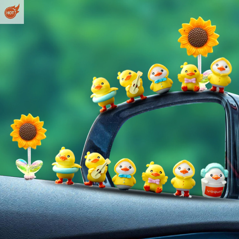 Mox 1 Bộ Hoạt Hình Nhựa Nhỏ Vịt Vàng Mô Hình Ô Tô Bảng Điều Khiển Trung Tâm Trang Trí Dễ Thương Đồ Trang Trí Ô Tô Nội Thất Ô Tô Bảng Điều Khiển Phụ Kiện VN