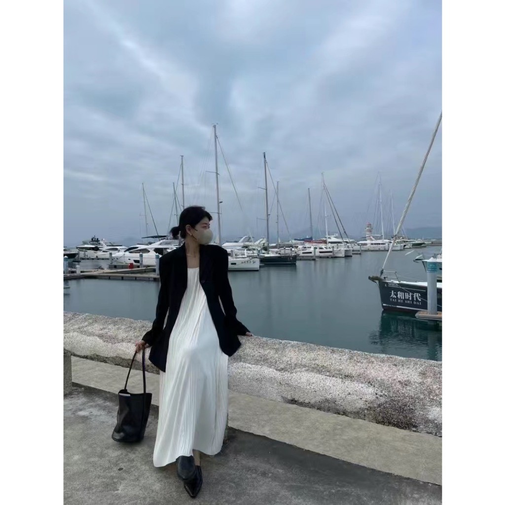 Váy đầm maxi hai dây thiết kế xếp ly dáng dài đi tiệc đi biển trơn basic hottrend mùa hè HMH SP102 | BigBuy360 - bigbuy360.vn