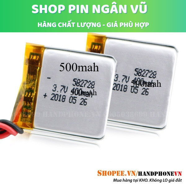 Pin Li-Po 3.7V 582728 500mAh (Li-Polyme) cho Smartwatch, Đồng Hồ Thông Minh