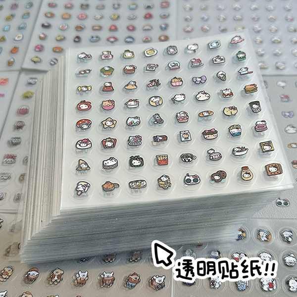 sticker cute 100 tấm 1k sticker dép crocs Miếng dán trang trí giá trị cao DIY miếng dán mặt phẳng tr