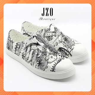 [Chính hãng] Giày nhựa lỗ nam nữ đi mưa đi biển Urban Footprint D2001 - Họa tiết trắng đen