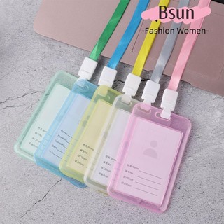 Túi đựng thẻ ID 2 mặt bằng nhựa trong suốt nhiều màu sắc cho hoc sinh / nhân viên công sở