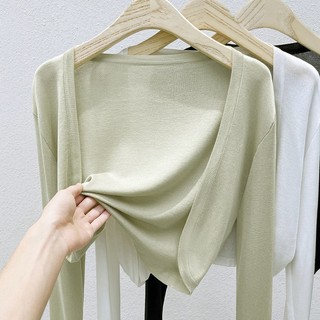 Áo khoác chống nắng dệt kim K Áo khoác nữ mỏng Khăn choàng nhỏ bên ngoài Cardigan