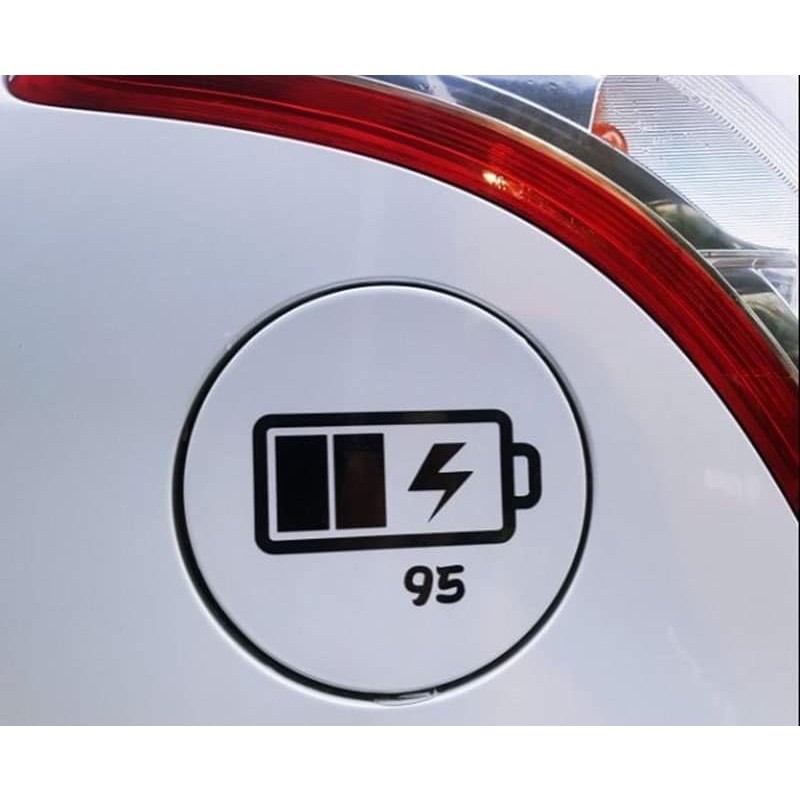 Decal trang trí nắp bình xăng 95