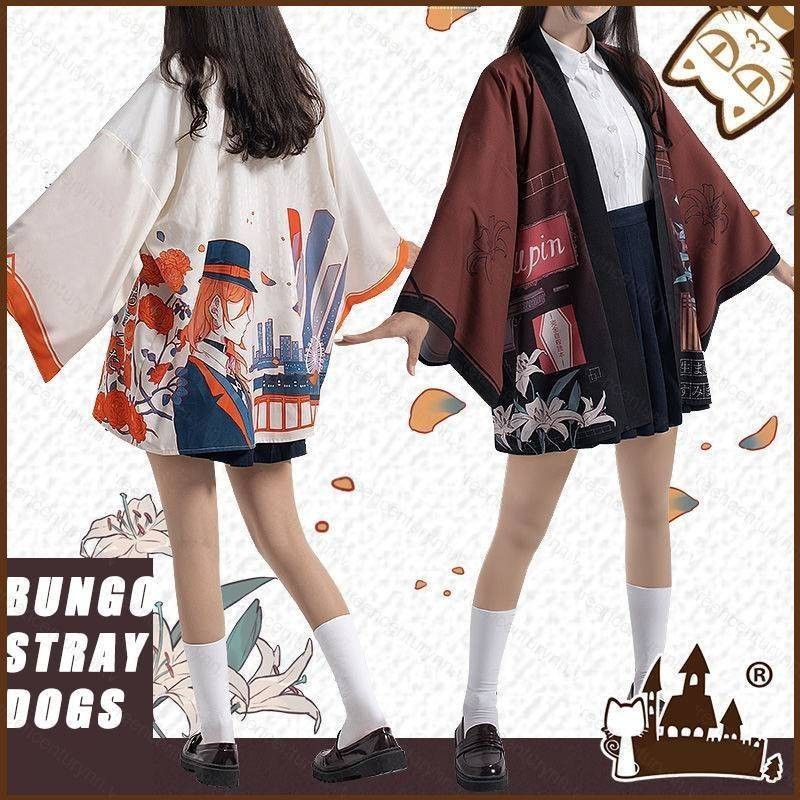 Bungo Đi Lạc Chó Anime Kimono Cosplay Haori Osamu Dazai Unisex Cardigan Áo Thường Ngày Rời Đồ Họa Áo Khoác Ngoài