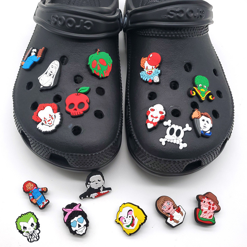 Crocs Trang Trí Giày Hoa Khóa Giày Halloween Trước Đêm Series Lỗ Giày Giày Hoa pvc Mềm Cao Su Giày Khóa Lỗ Giày Epoxy Khóa Giày Phụ Kiện Giày