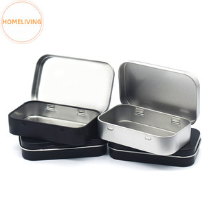 Homeliving Kim Loại Hình Chữ Nhật Trống Mini Hộp Thiếc Mạ Đẩy Kẹo Thuốc Hộp Đựng Thùng Jar Bản Lề Hộp Đựng Nhỏ Sắp Xếp Hộp Bảo Quản VN