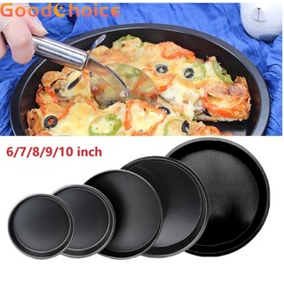 Round Carbon Steel Non stick Pizza Pan Tray for Baking Cakes Easy Release
