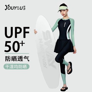 Đồ Bơi Nữ Chia Ba Mảnh Phù Hợp Với 2024 Phong Cách Mới Chống Nắng Dài Tay Quần Bảo Thủ Nữ Hot Spring S