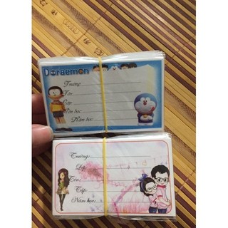 100 cái nhãn vở ,nhãn vở hoạt hình có keo dán sẵn nhiều hình