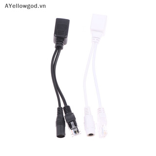 Cáp AYellowgod POE Nguồn điện thụ động qua Ethernet Cáp chuyển đổi POE Splitter RJ45 Đầu phun Mô-đun cấp nguồn Cáp 12-48V cho máy ảnh VN