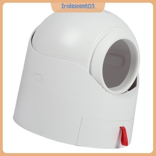 Iridescent03 Hộp đựng rác cho mèo kèm theo Bán tự động Dung tích lớn 45L Nhà vệ sinh có thể tháo rời trong nhà màu trắng