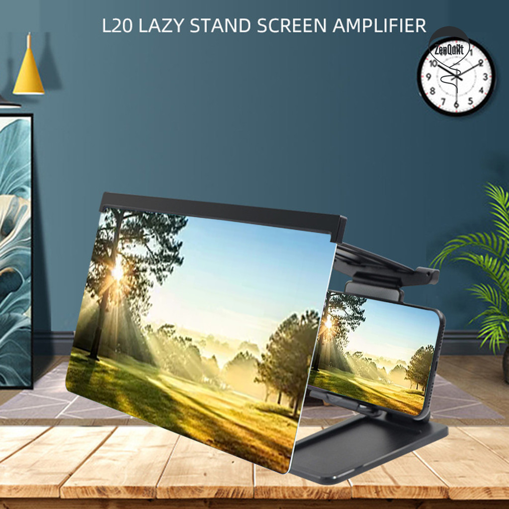 Bộ khuếch đại ZenQuilt-L20 Gấp phóng to Lười 12 Inch Điện thoại Màn hình 3D Kính lúp Video cho gia đ