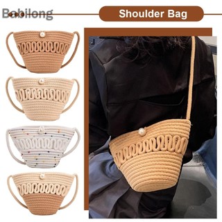  Túi đựng ống hút ngọc trai ly hợp đi biển dành cho nữ bằng sợi Cotton dệt Túi Hobo thông thường