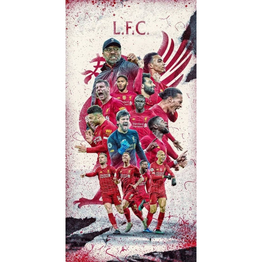 [Sẵn Hàng] Poster Liverpool Dán Tường Cực Đẹp, Poster Bóng Đá Có Sẵn Keo Dán - Mới Nhất