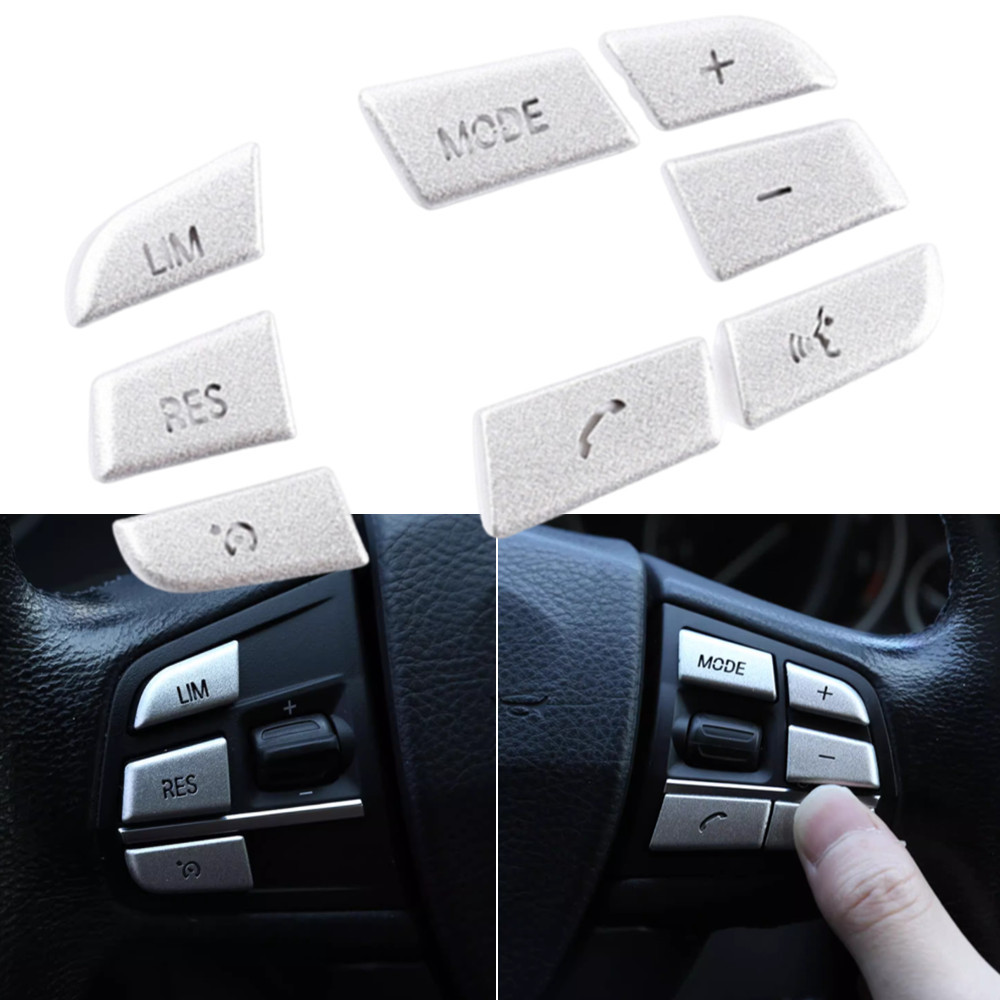 Thép Không Gỉ Cho Xe BMW 5 7 series 5GT F10 F11 F01 F04 Tay Lái Ô Tô Nút Công Tắc Viền Miếng Dán