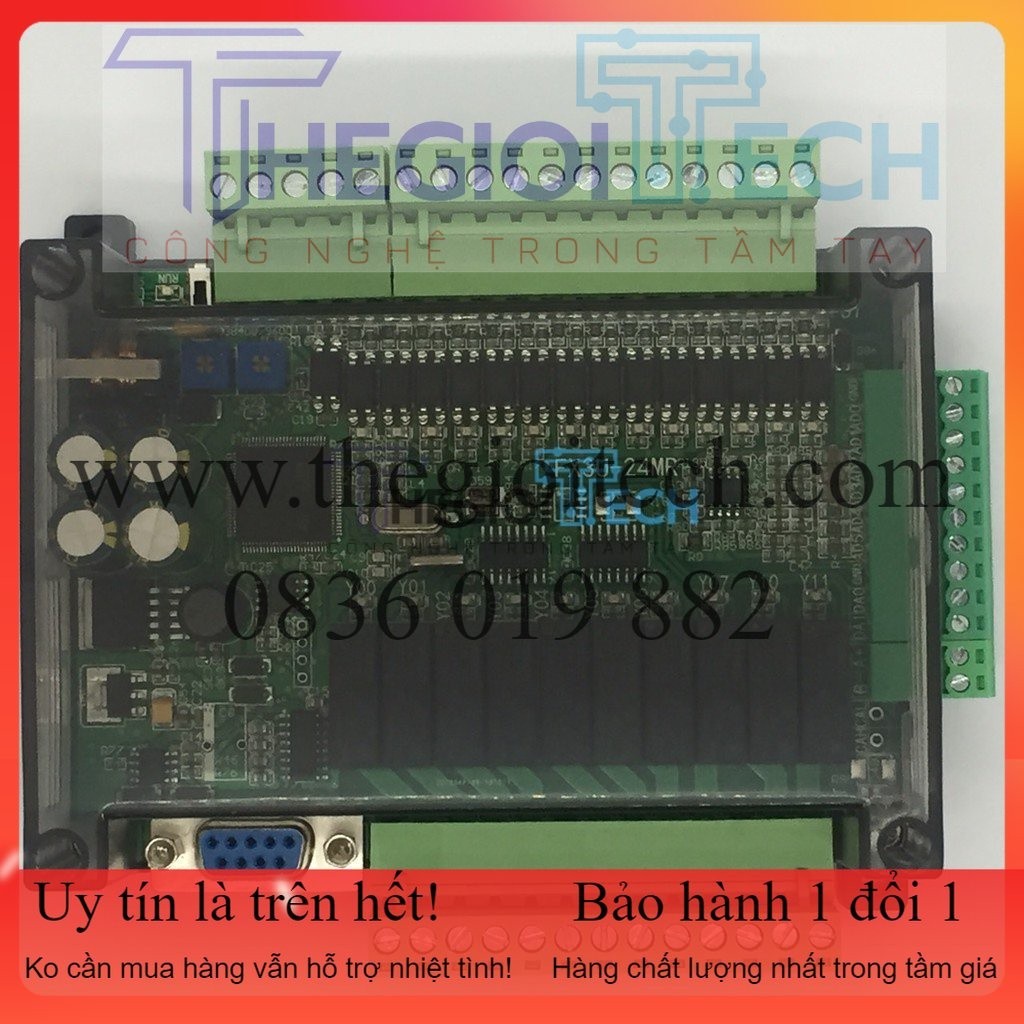 FX3U-24MR-6AD2DA FX3U-24MT 14MR 14MT 30MR 32MT 48MT 48MR , Bo PLC Mitsubishi FX3U PTL F 6AD 2DA  38.400 MODBUS RTU RS485 - FX3U-48MR-RTC (PTL)