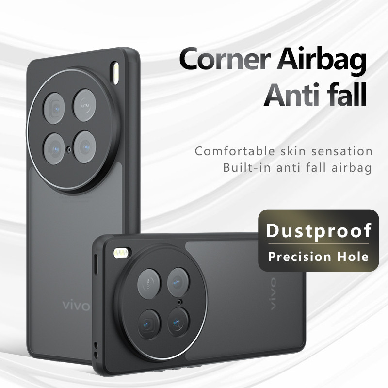 Dành cho Vivo X100, X100s, X100s Pro, X100 Ultra Case ELVEV Chống Sốc Mờ Da Cảm Thấy Matte PC + TPU 