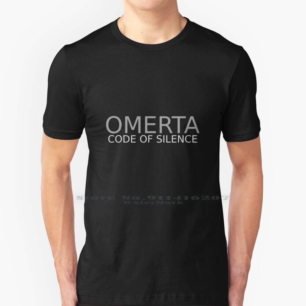 Omerta Code Of Silence 'Dark T Áo 100% Cotton Nguyên Chất Mafia Tổ Chức Tội Phạm La Cosa Nostra Súng