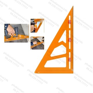Thước tam giác vuông đa năng, định vị lỗ khoan nhựa phíp cứng cáp cao cấp 40*70cm