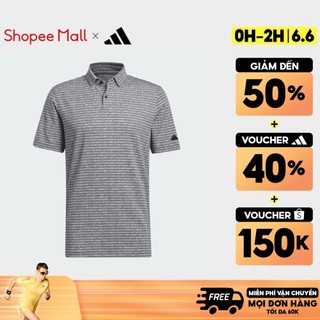  adidas Đánh gôn Áo Polo Golf Kẻ Sọc Go-To Nam Đen IB6055
