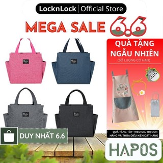 Túi đựng hộp cơm có lớp giữ nhiệt, giỏ đựng cho hộp cơm thủy tinh LocknLock dân văn phòng HPGN04 - HAPOS