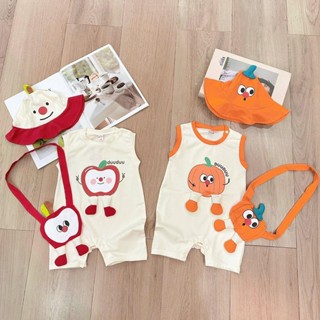[ Body + mũ + túi ] Bộ body ngắn tay bodysuit áo liền quần bộ đồ liền thân cho bé trai bé gái M7.6.24-1 Jumpsuit