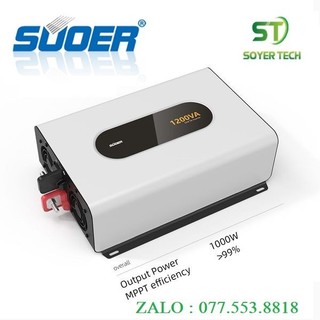 Biến tần hòa lưới bám tải suoer 1200w 30v-45v - gti-d1200va có đồng hồ hiển thị