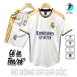 [Có in tên số]Quần Áo Bóng Đá, Đồ Đá Banh Real Madrid 23/24 Vô địch C1 Thun Lạnh Cao Cấp