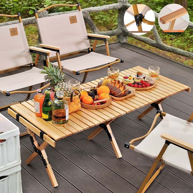 Ghế gấp gọn Dã Ngoại Có Tựa Lưng, Ghế Camping Gấp Gọn Thương Hiệu VCP camping, Khung Nhôm Tay Cầm Gỗ