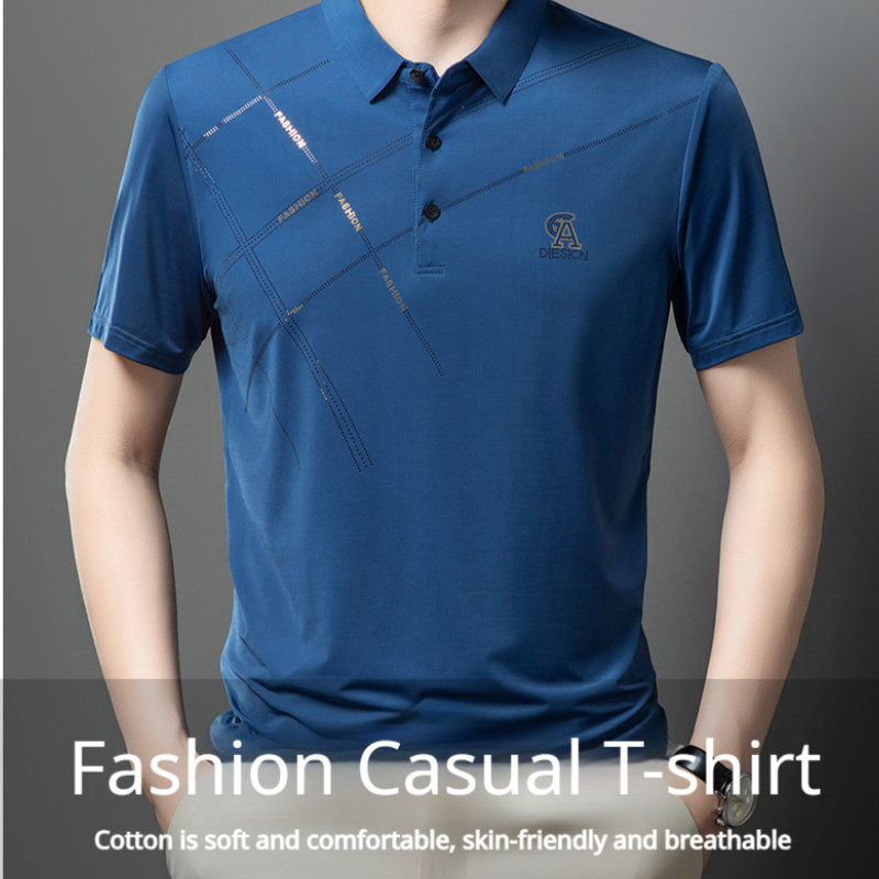 2024 Summer 7 colors New Breathable Golf Polo Shirt Men Casual Short Sleeve Summer Sports Tee Male T