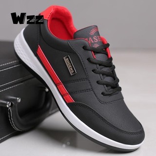 WZZ 2024 Size 38-48 Kasut Lelaki Nam Da Thoáng Khí Siêu Nhẹ Trắng Tenis Plus Size