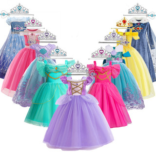  Njxd Đầm Công Chúa Bé Gái 2024 Cô Gái Nàng Tiên Cá Cosplay Công Chúa Elsa Trang Phục Trẻ Em Tiệc Sinh Nhật Halloween Carnival Tiệc Lạ Mắt 