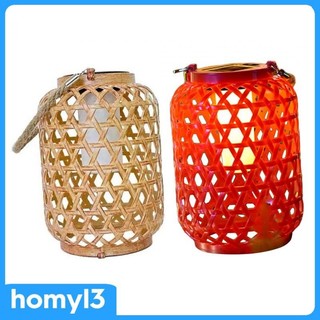 Đèn lồng năng lượng mặt trời ngoài trời Đèn mộc mạc cho lối đi trong vườn bên ngoài