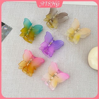 AISHG Hai Lớp Bướm Tóc Nữ Chuyển Đổi Siêu Cổ Tích Cá Mập Kẹp Phụ Kiện Tóc Thời Trang