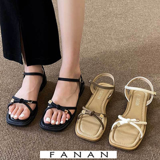 FANAN dép đế cao dép sandal nữ dép quai ngang Độn đế Đệm êm Bền Tinh tế FPL2460SEP 27Z240630