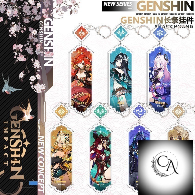 Genshin Móc Khóa Iansan Ororon Chasca Citlali Xilonen Mavuika Acrylic Mặt Dây Chuyền Móc Khóa Bộ Sưu