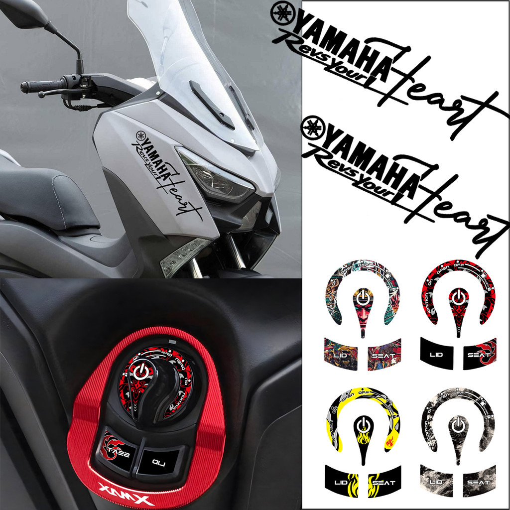 3 Cái / BỘ 2025 Dành Cho Xe YAMAHA Nmax300 / Xmax 300 Xe Máy Phụ Kiện Khóa Bao Đánh Lửa Chìa Khóa Dá