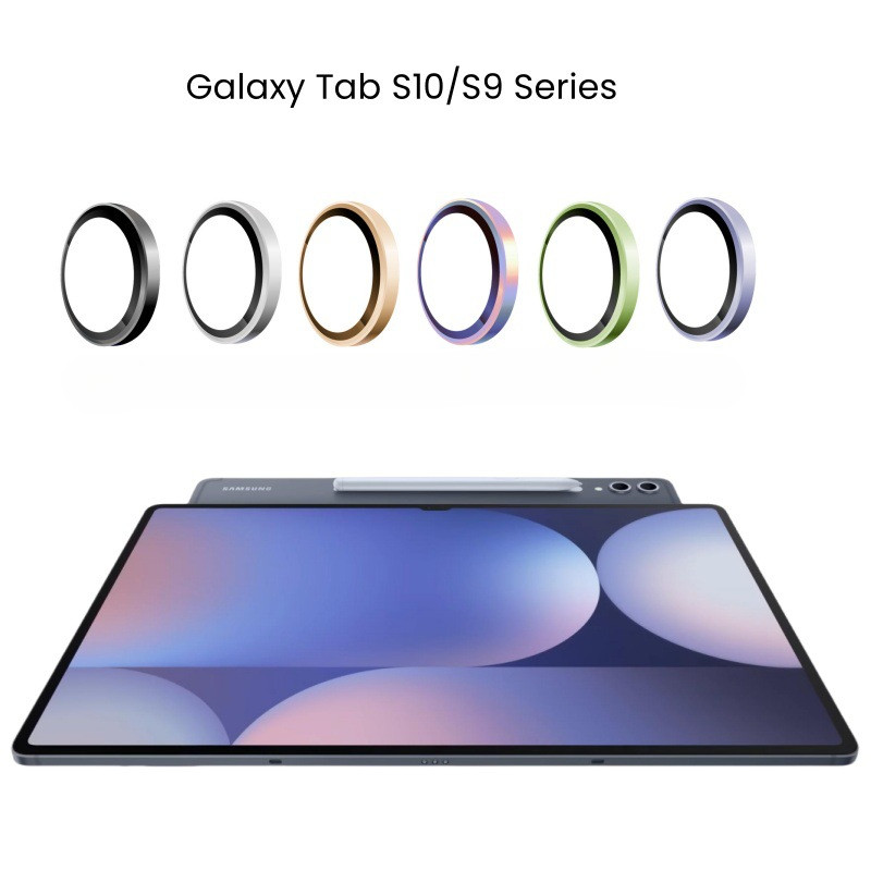 Bảo Vệ Ống Kính Máy Ảnh Cho Samsung Galaxy Tab A9 + A9 Plus S10 + S9 FE Plus S10Ultra Vòng Kim Loại 