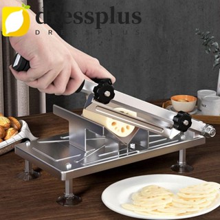 Dressplus Máy Thái Thịt, Máy Cắt Thịt Bằng Tay Bằng Thép Không Gỉ, Đa Năng Có Thể Điều Chỉnh Độ Dày Cắt Lò Xo Thiết Kế Chống Trơn Trượt Hút Thực Phẩm Máy Cắt Thịt Bò