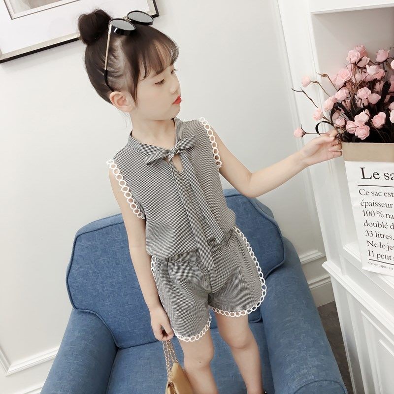 Trẻ Em Quần Áo Trẻ Em Bộ Đồ Bé Gái Quần Áo Trẻ Em Áo Thun Tay Ngắn Học Sinh Tiểu Học Quần Áo Lớn Trẻ