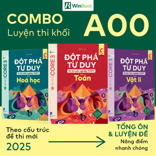 Sách -  KHỐI A00 Bộ 3 cuốn Đột phá tư duy kì thi tốt nghiệp THPT môn Toán, Lí, Hóa [Tràng An Book-027]