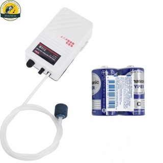 Máy thổi sục oxy bể cá dùng chạy bằng pin sủi bể cá cảnh mini