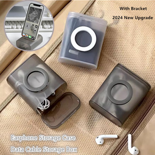 Hộp đựng dây cáp sạc tai nghe có nắp đậy đa năng tiện lợi