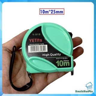 Thước đo cuộn 10 mét độ chính xác cao- Thước cuộn thép YETIts dài 10mx25mm đo lường, đo đạc trong xây dựng