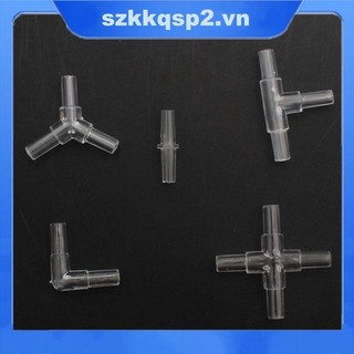10 Chiếc 5 Mm Bể Cá Cá Ống Nước Phụ Kiện Máy Bơm Không Khí Ống Nhà Phân Phối Bộ Chia Acrylic Kết Nối VNK2