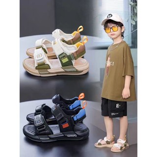 Giày sandal bé trai trung lớn trẻ em 2024 phong cách mới mùa hè cho bé giày đế mềm giày bé trai trẻ em giày đi biển đế mềm